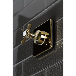 KS3042BEX Single-Handle Wall Mount Three-Way Diverter Valve with Trim Kit, Polished Brass