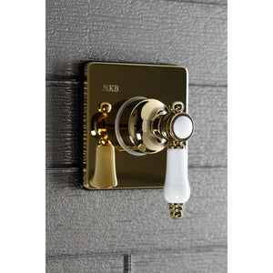 Bel-Air KS3042BPL Single-Handle Wall Mount Three-Way Diverter Valve with Trim Kit, Polished Brass