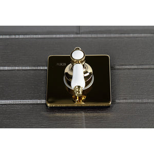 Bel-Air KS3042BPL Single-Handle Wall Mount Three-Way Diverter Valve with Trim Kit, Polished Brass