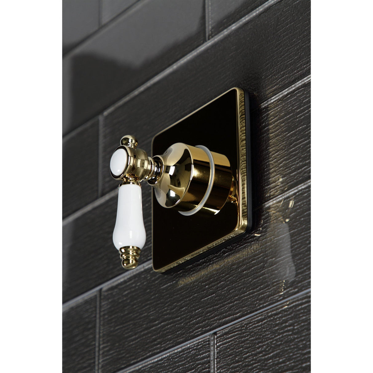 Bel-Air KS3042BPL Single-Handle Wall Mount Three-Way Diverter Valve with Trim Kit, Polished Brass