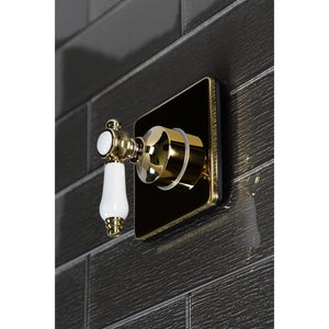 Bel-Air KS3042BPL Single-Handle Wall Mount Three-Way Diverter Valve with Trim Kit, Polished Brass