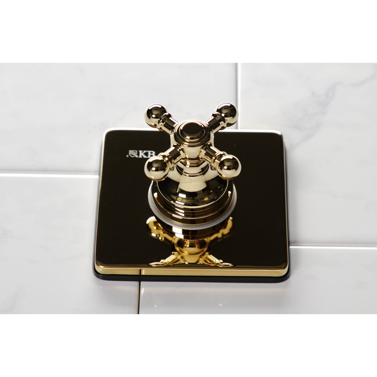 KS3042BX Single-Handle Wall Mount Three-Way Diverter Valve with Trim Kit, Polished Brass