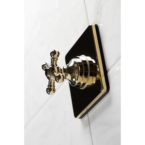 KS3042BX Single-Handle Wall Mount Three-Way Diverter Valve with Trim Kit, Polished Brass
