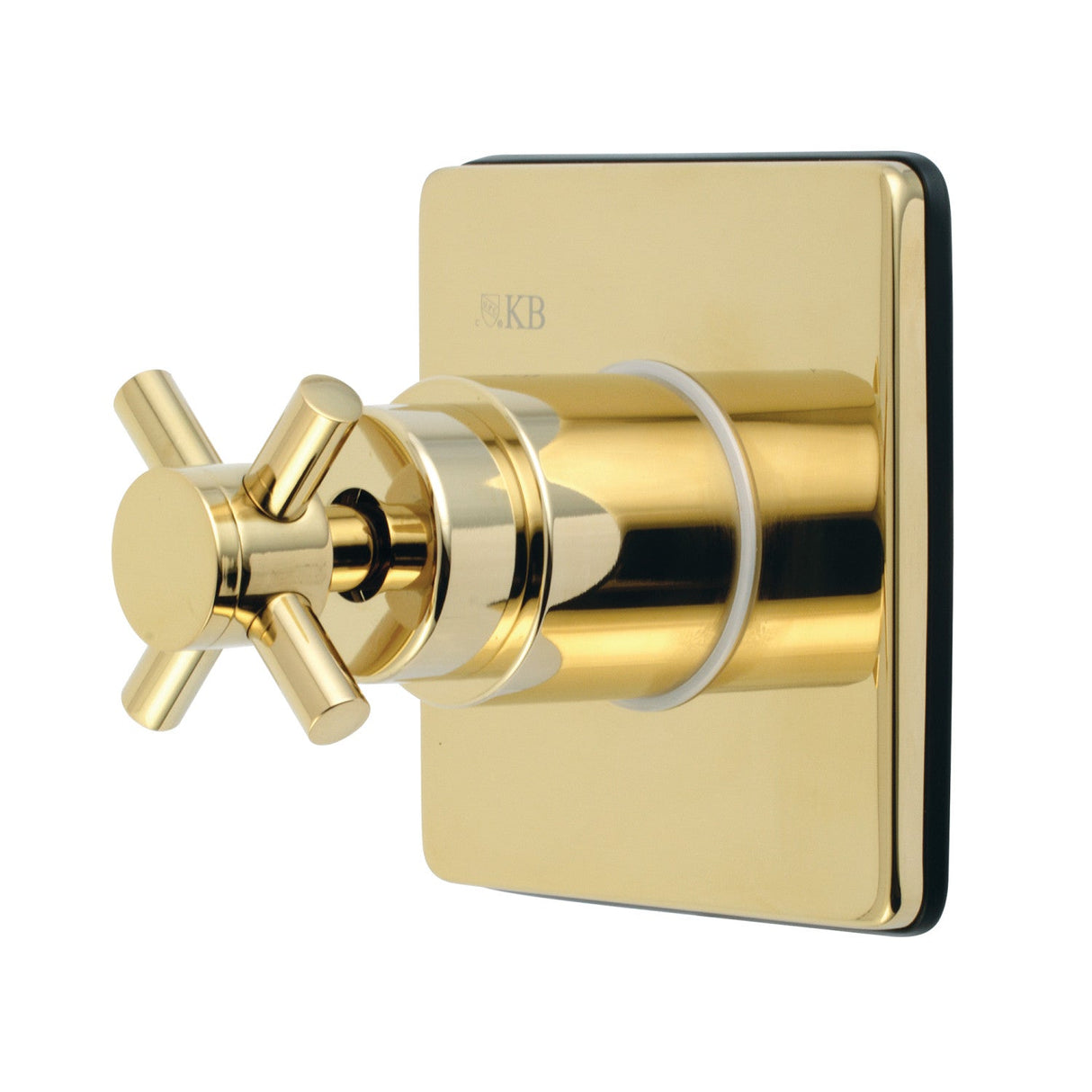 Concord KS3042DX Single-Handle Wall Mount Three-Way Diverter Valve with Trim Kit, Polished Brass