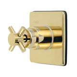 Concord KS3042DX Single-Handle Wall Mount Three-Way Diverter Valve with Trim Kit, Polished Brass