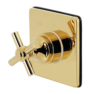 Elinvar KS3042EX Single-Handle Wall Mount Three-Way Diverter Valve with Trim Kit, Polished Brass