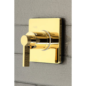 NuvoFusion KS3042NDL Single-Handle Wall Mount Three-Way Diverter Valve with Trim Kit, Polished Brass