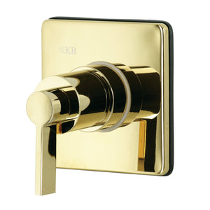 NuvoFusion KS3042NDL Single-Handle Wall Mount Three-Way Diverter Valve with Trim Kit, Polished Brass