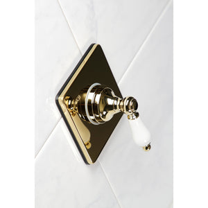 KS3042PL Single-Handle Wall Mount Three-Way Diverter Valve with Trim Kit, Polished Brass