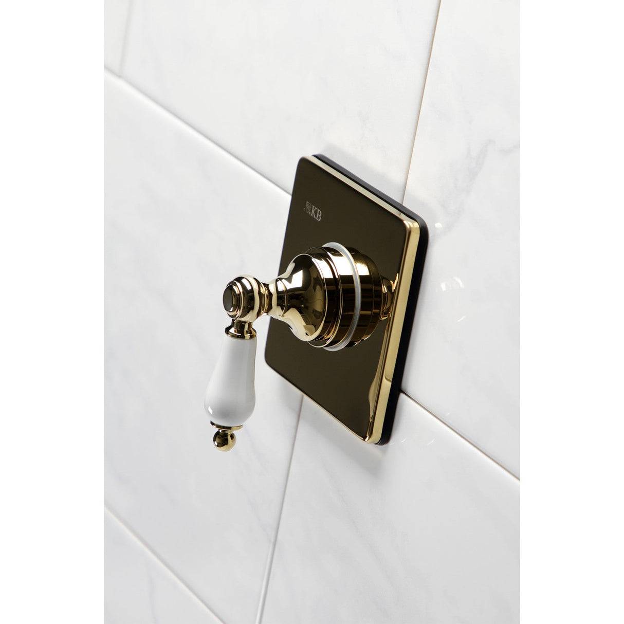 KS3042PL Single-Handle Wall Mount Three-Way Diverter Valve with Trim Kit, Polished Brass