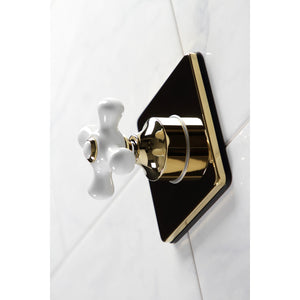 KS3042PX Single-Handle Wall Mount Three-Way Diverter Valve with Trim Kit, Polished Brass