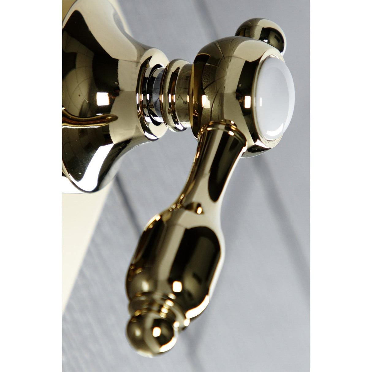 Tudor KS3042TAL Single-Handle Wall Mount Three-Way Diverter Valve with Trim Kit, Polished Brass