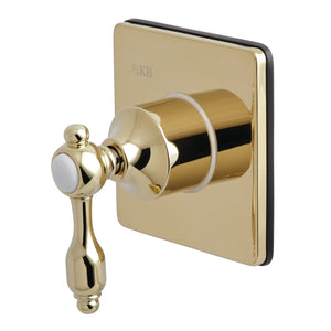 Tudor KS3042TAL Single-Handle Wall Mount Three-Way Diverter Valve with Trim Kit, Polished Brass