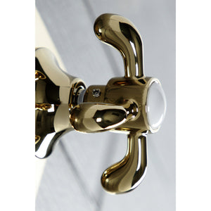 KS3042TX Single-Handle Wall Mount Three-Way Diverter Valve with Trim Kit, Polished Brass