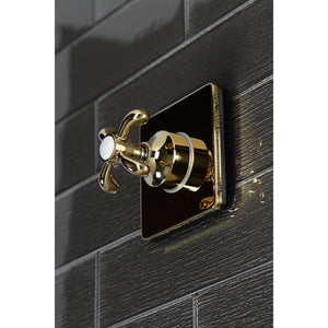 KS3042TX Single-Handle Wall Mount Three-Way Diverter Valve with Trim Kit, Polished Brass