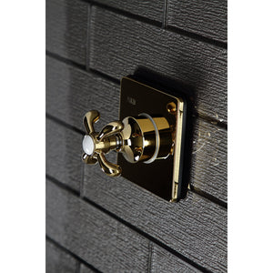 KS3042TX Single-Handle Wall Mount Three-Way Diverter Valve with Trim Kit, Polished Brass