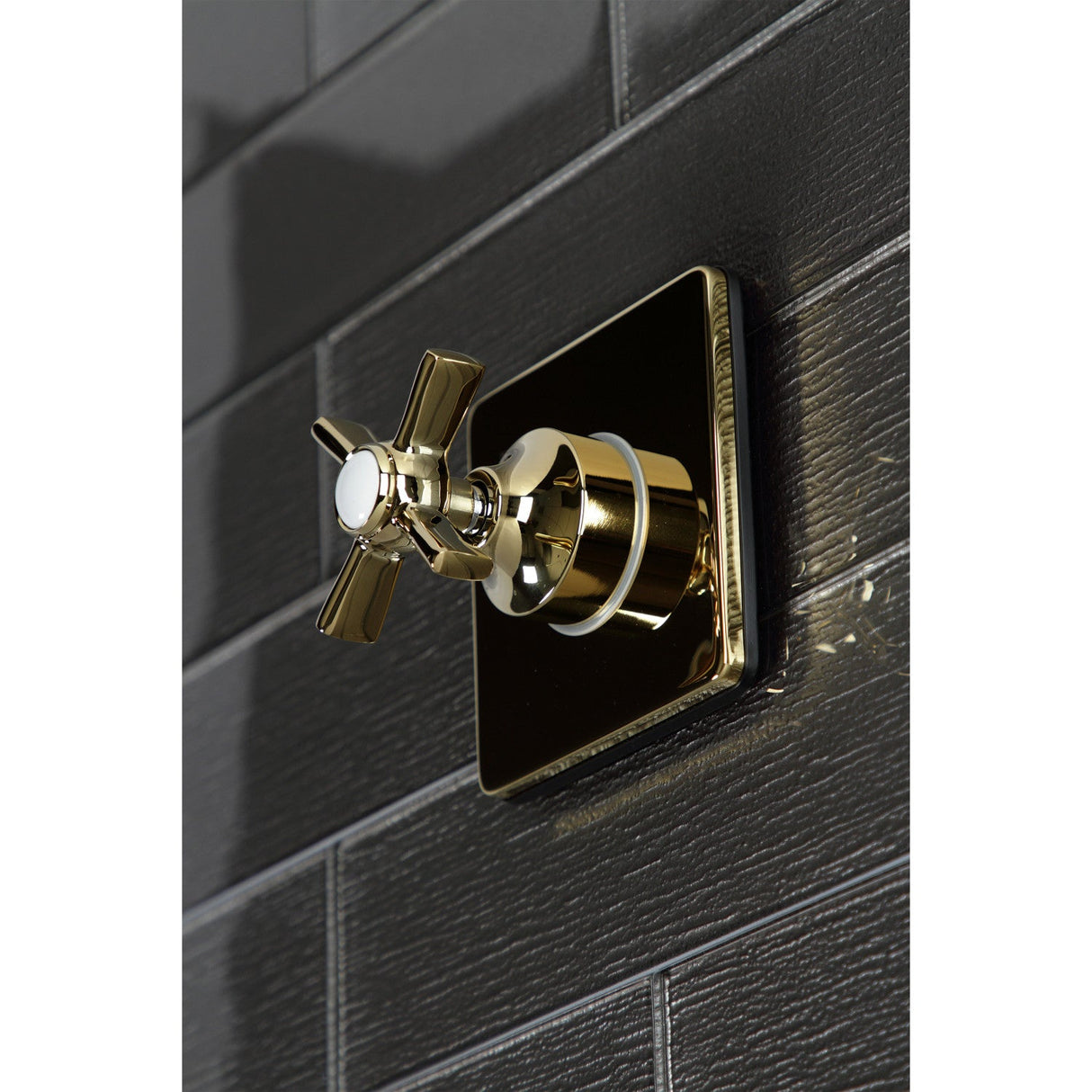 KS3042ZX Single-Handle Wall Mount Three-Way Diverter Valve with Trim Kit, Polished Brass