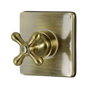 KS3043AX Single-Handle Wall Mount Three-Way Diverter Valve with Trim Kit, Antique Brass