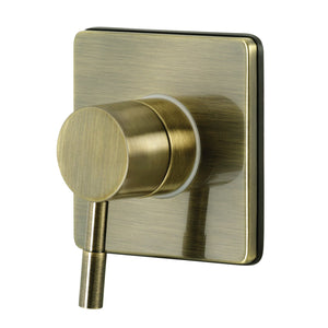 Concord KS3043DL Single-Handle Wall Mount Three-Way Diverter Valve with Trim Kit, Antique Brass