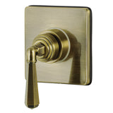Metropolitan KS3043HL Single-Handle Wall Mount Three-Way Diverter Valve with Trim Kit, Antique Brass