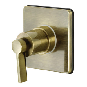 NuvoFusion KS3043NDL Single-Handle Wall Mount Three-Way Diverter Valve with Trim Kit, Antique Brass