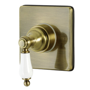 KS3043PL Single-Handle Wall Mount Three-Way Diverter Valve with Trim Kit, Antique Brass