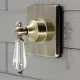 Wilshire KS3043WLL Single-Handle Wall Mount Three-Way Diverter Valve with Trim Kit, Antique Brass