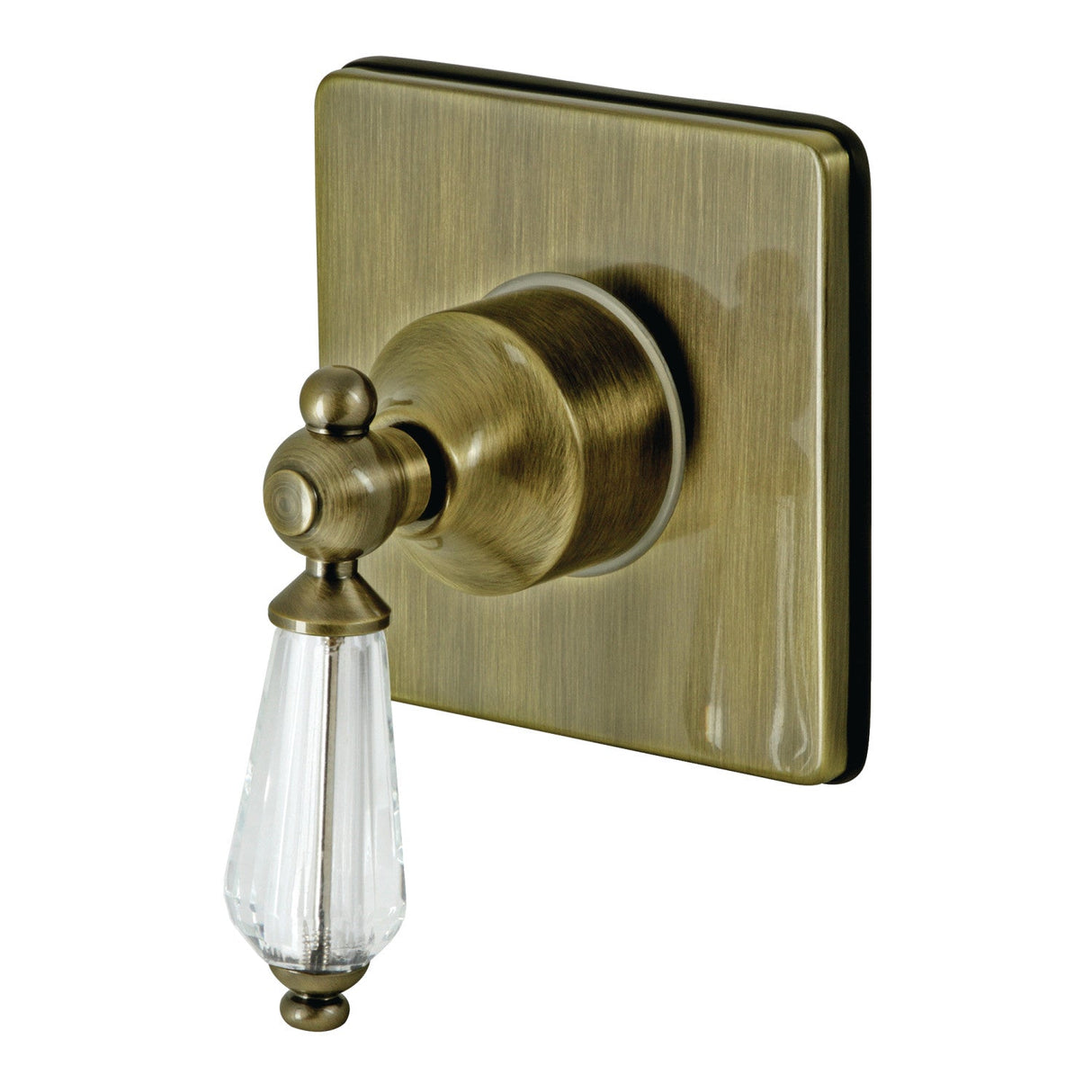 Wilshire KS3043WLL Single-Handle Wall Mount Three-Way Diverter Valve with Trim Kit, Antique Brass