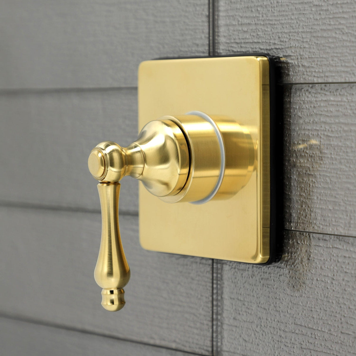 KS3047AL Single-Handle Wall Mount Three-Way Diverter Valve with Trim Kit, Brushed Brass