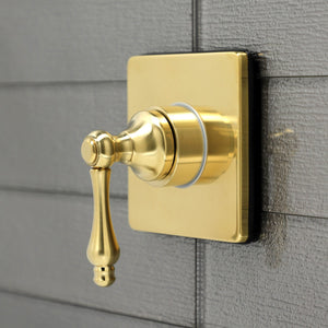 KS3047AL Single-Handle Wall Mount Three-Way Diverter Valve with Trim Kit, Brushed Brass