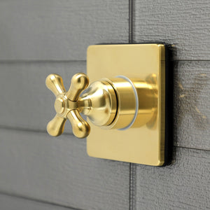 KS3047AX Single-Handle Wall Mount Three-Way Diverter Valve with Trim Kit, Brushed Brass