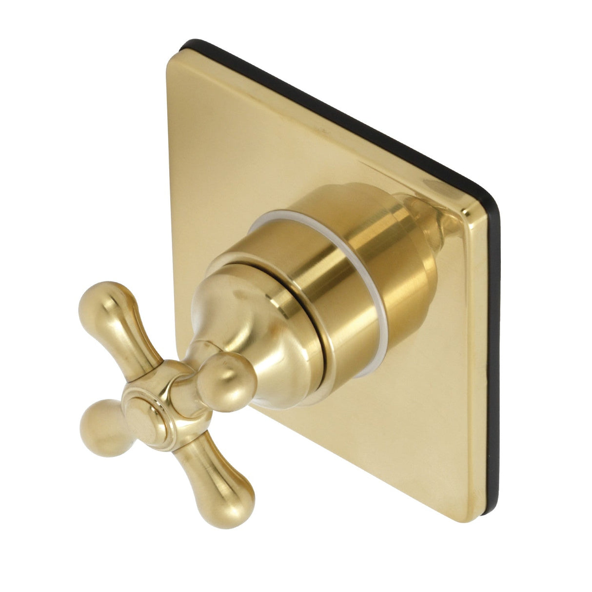 KS3047AX Single-Handle Wall Mount Three-Way Diverter Valve with Trim Kit, Brushed Brass