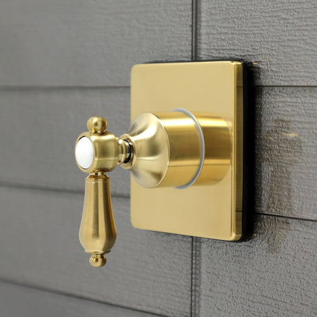 Heirloom KS3047BAL Single-Handle Wall Mount Three-Way Diverter Valve with Trim Kit, Brushed Brass