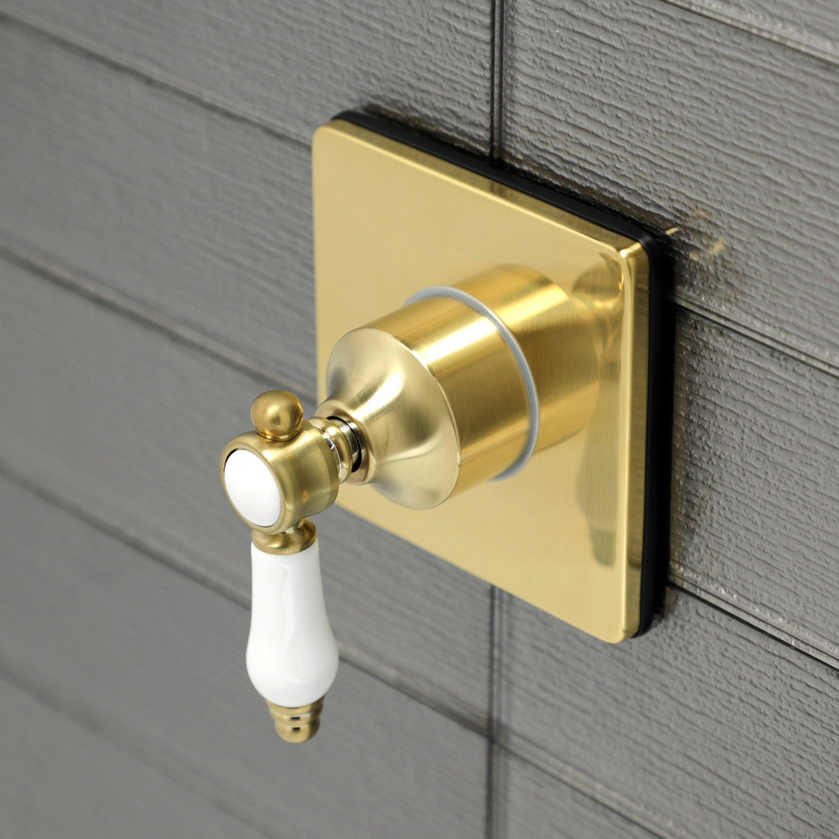 Bel-Air KS3047BPL Single-Handle Wall Mount Three-Way Diverter Valve with Trim Kit, Brushed Brass