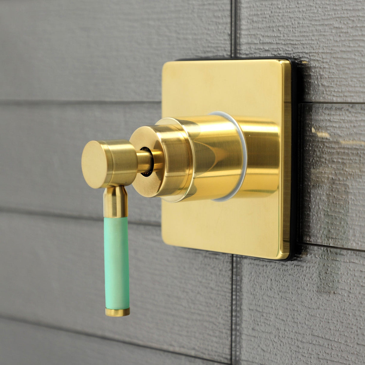 Kaiser KS3047DKL Single-Handle Wall Mount Three-Way Diverter Valve with Trim Kit, Brushed Brass