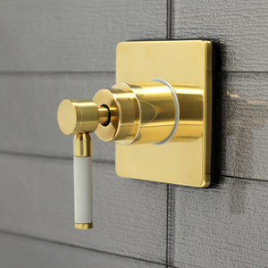 Kaiser KS3047DKL Single-Handle Wall Mount Three-Way Diverter Valve with Trim Kit, Brushed Brass