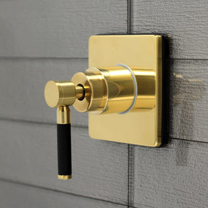 Kaiser KS3047DKL Single-Handle Wall Mount Three-Way Diverter Valve with Trim Kit, Brushed Brass