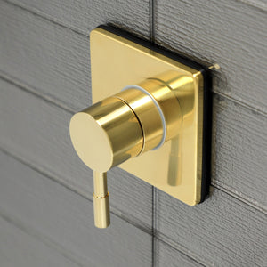 Concord KS3047DL Single-Handle Wall Mount Three-Way Diverter Valve with Trim Kit, Brushed Brass