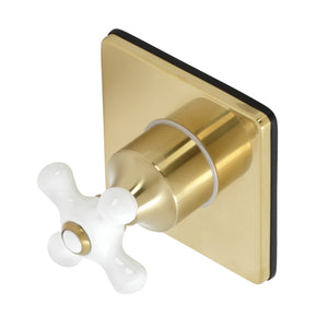 KS3047PX Single-Handle Wall Mount Three-Way Diverter Valve with Trim Kit, Brushed Brass
