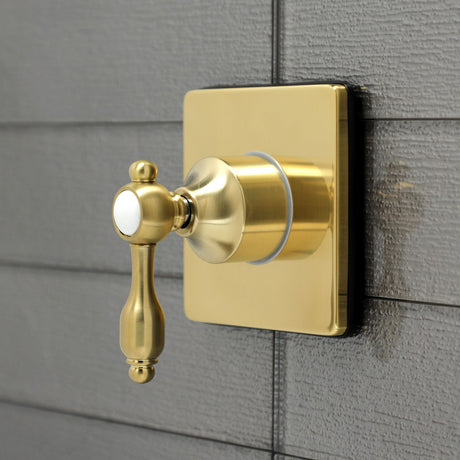 Tudor KS3047TAL Single-Handle Wall Mount Three-Way Diverter Valve with Trim Kit, Brushed Brass