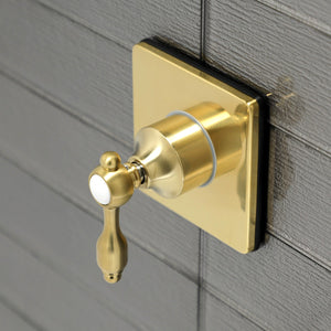 Tudor KS3047TAL Single-Handle Wall Mount Three-Way Diverter Valve with Trim Kit, Brushed Brass