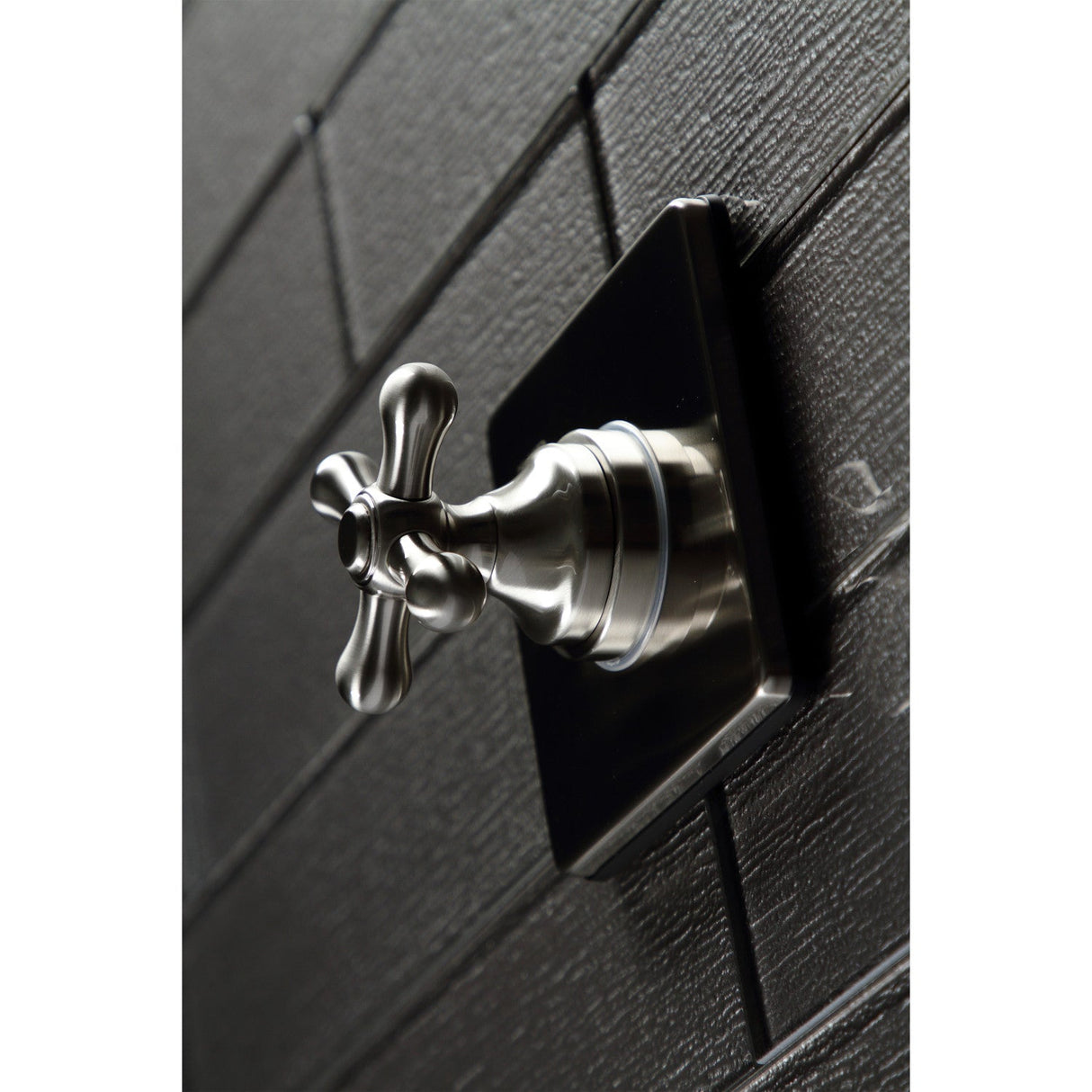 KS3048AX Single-Handle Wall Mount Three-Way Diverter Valve with Trim Kit, Brushed Nickel