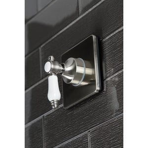 Bel-Air KS3048BPL Single-Handle Wall Mount Three-Way Diverter Valve with Trim Kit, Brushed Nickel