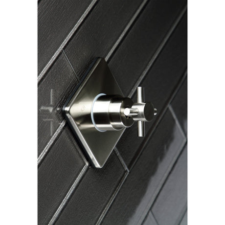 Concord KS3048DX Single-Handle Wall Mount Three-Way Diverter Valve with Trim Kit, Brushed Nickel