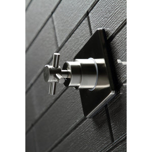 Concord KS3048DX Single-Handle Wall Mount Three-Way Diverter Valve with Trim Kit, Brushed Nickel