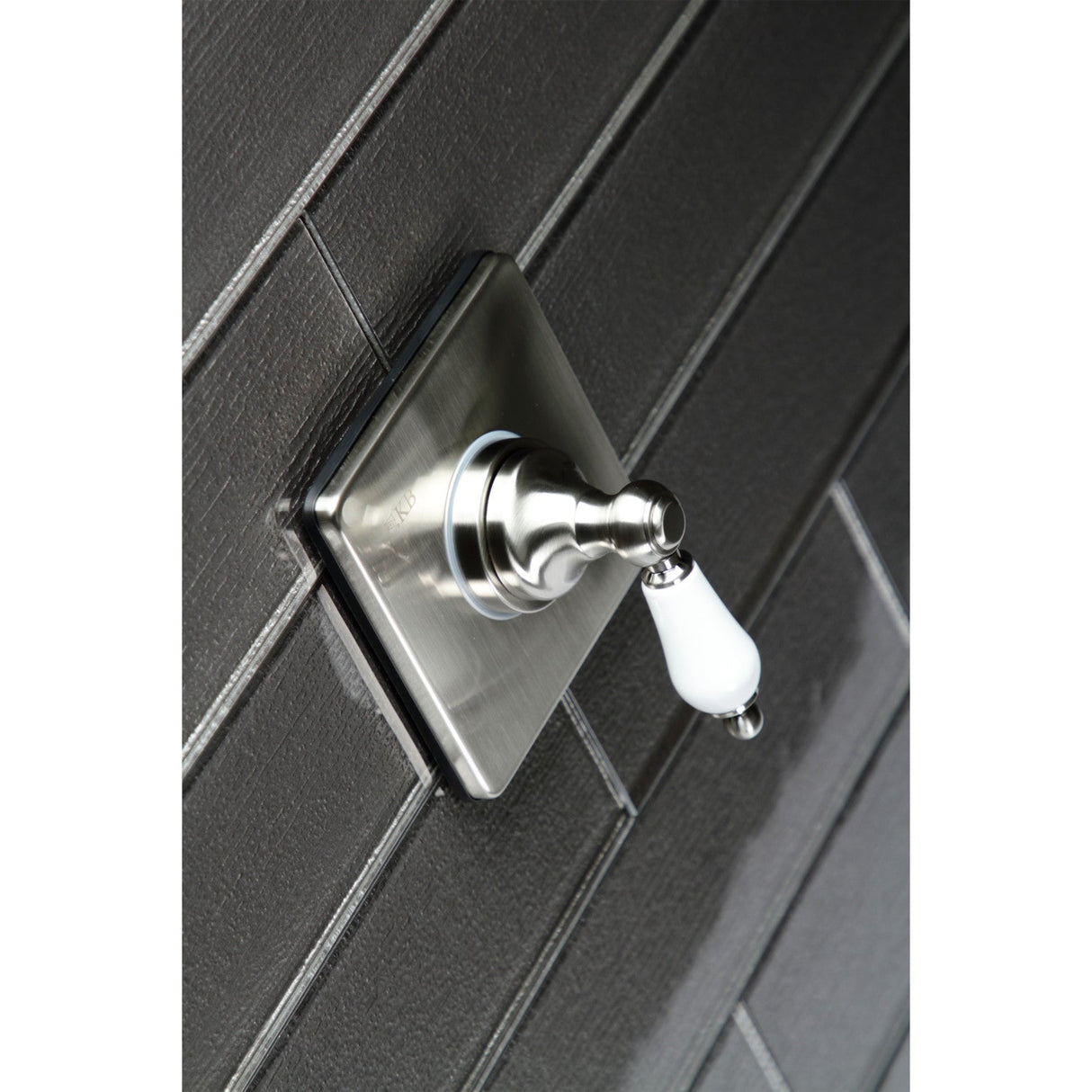KS3048PL Single-Handle Wall Mount Three-Way Diverter Valve with Trim Kit, Brushed Nickel