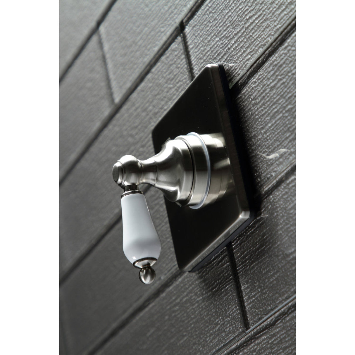 KS3048PL Single-Handle Wall Mount Three-Way Diverter Valve with Trim Kit, Brushed Nickel