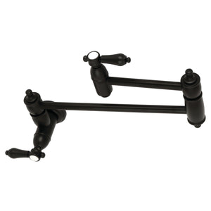 Heirloom KS3100BAL Two-Handle 1-Hole Wall Mount Pot Filler, Matte Black