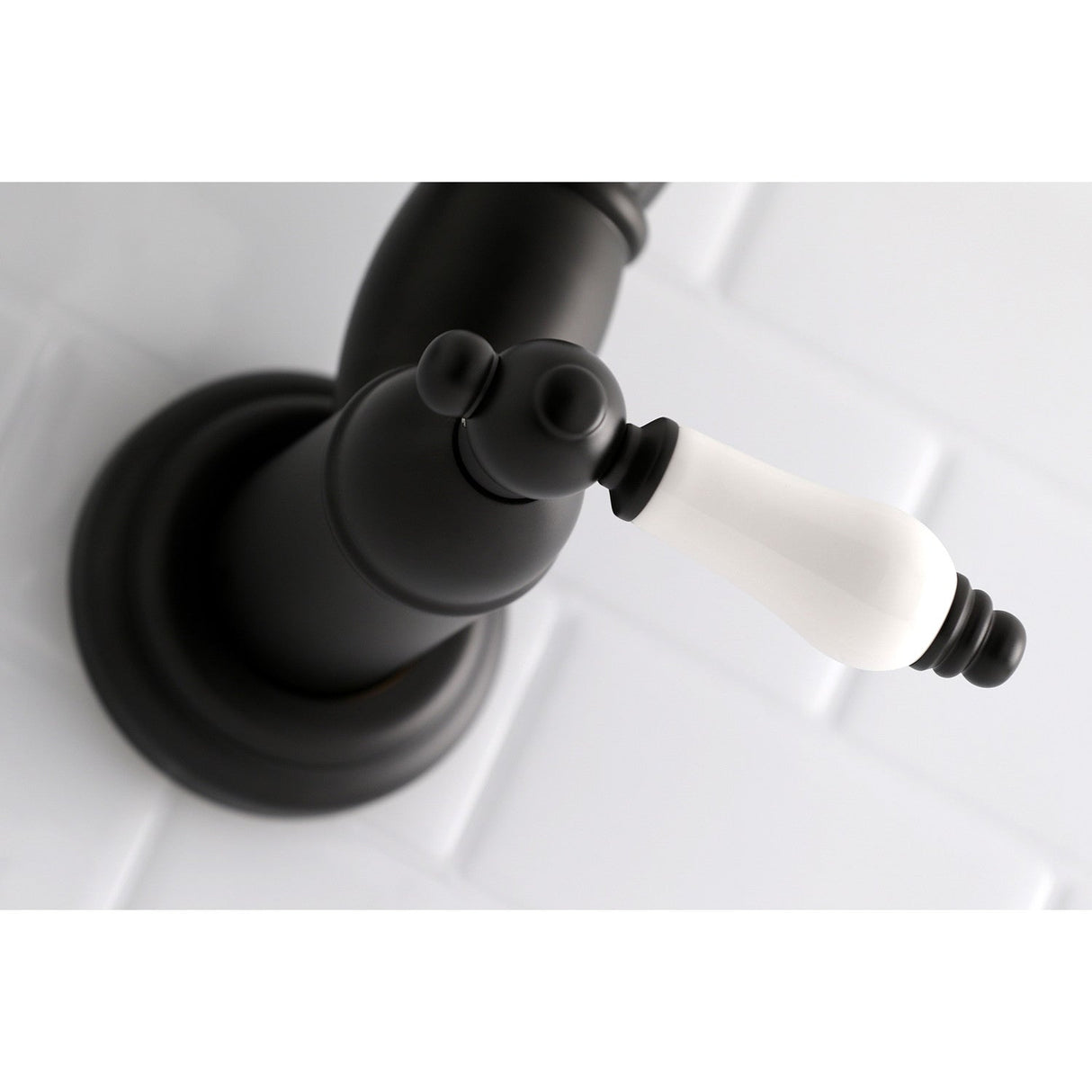 Restoration KS3100PL Two-Handle 1-Hole Wall Mount Pot Filler, Matte Black
