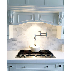 Restoration KS3101AL Two-Handle 1-Hole Wall Mount Pot Filler, Polished Chrome